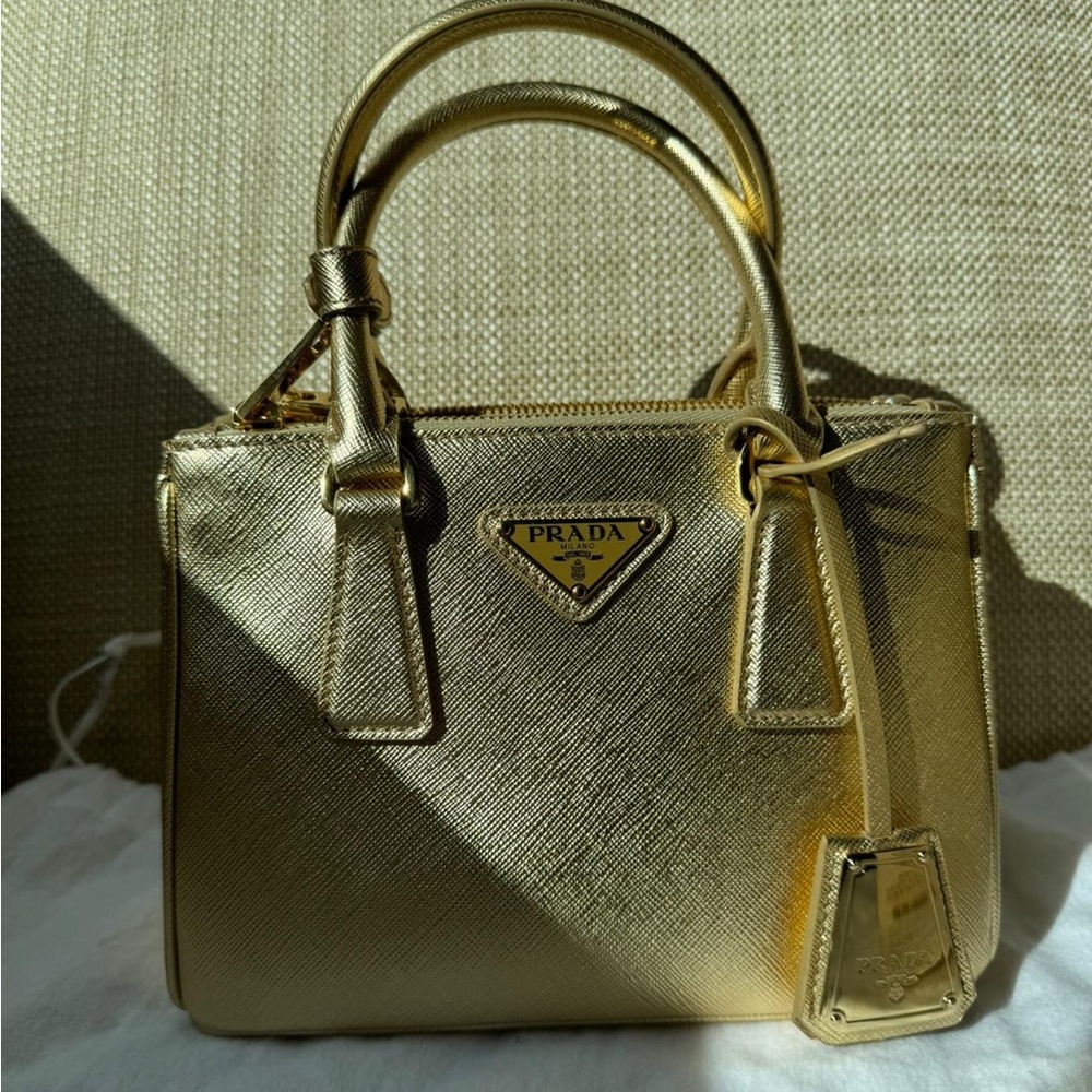 Mini gold Prada galleria